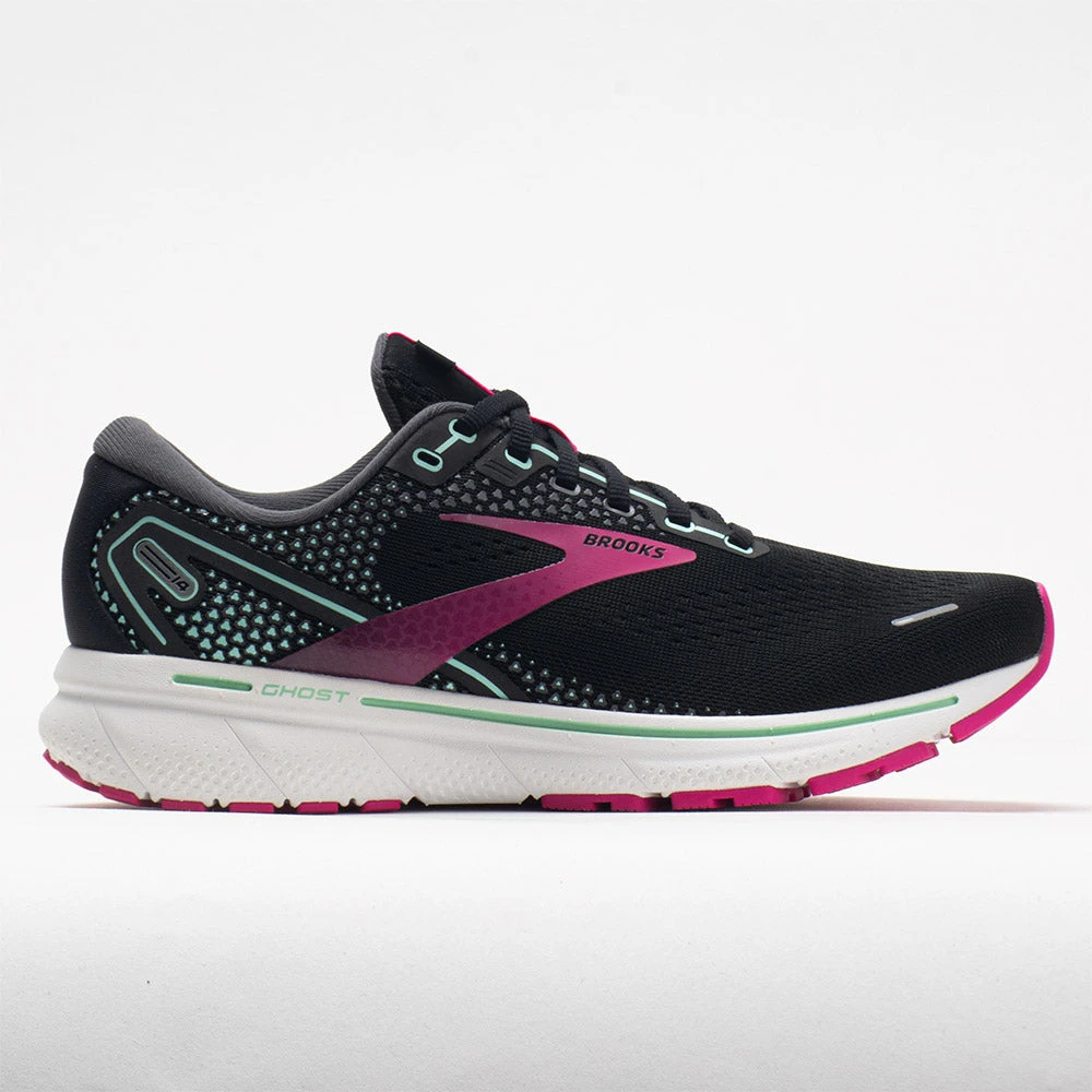 Brooks Ghost 14 Women's Black/Pink/Yucca 1 Brooks Ghost 14 Women's Black/Pink/Yucca