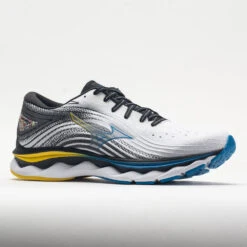 Mizuno Wave Sky 6 Men's White/Cyber Yellow -Comfort Shoes Store 049115 5