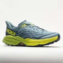 HOKA Speedgoat 5 Men's Stone Blue/Dark Citron -Comfort Shoes Store 049271 5