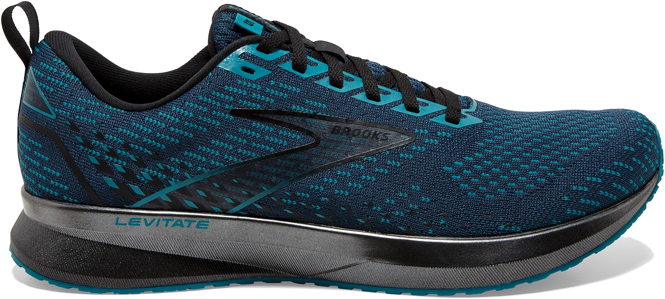 BROOKS Men's Levitate 5 (412 - Titan/Crystal Teal/Black) 1 BROOKS Men's Levitate 5 (412 - Titan/Crystal Teal/Black)