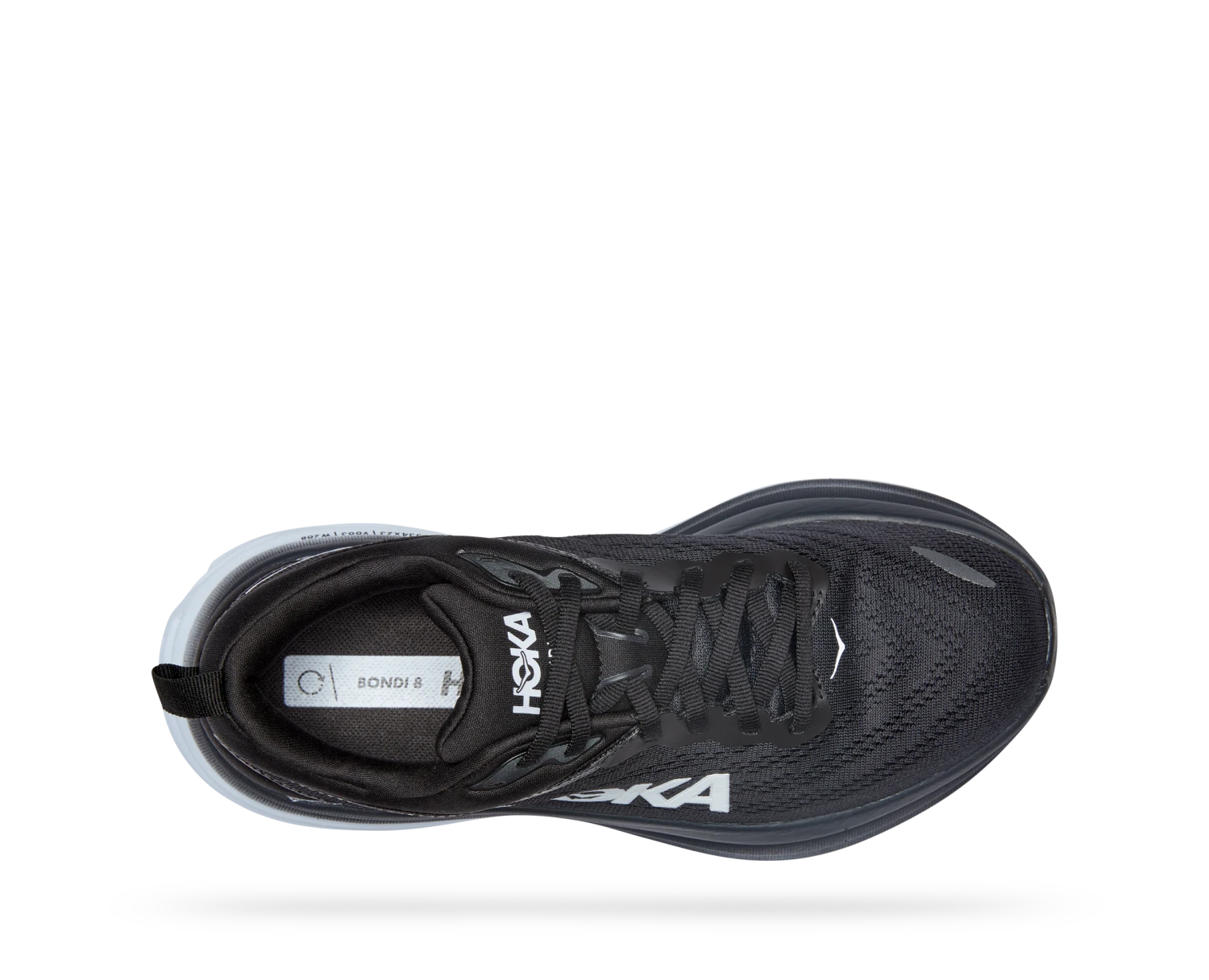 Hoka Women's Bondi 8 (BWHT - Black/White) 5 Hoka Women's Bondi 8 (BWHT - Black/White) - Image 5