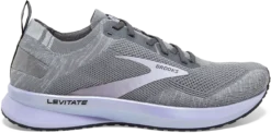 BROOKS Women's Levitate 4 (084 - Grey/blackened Pearl/purple)