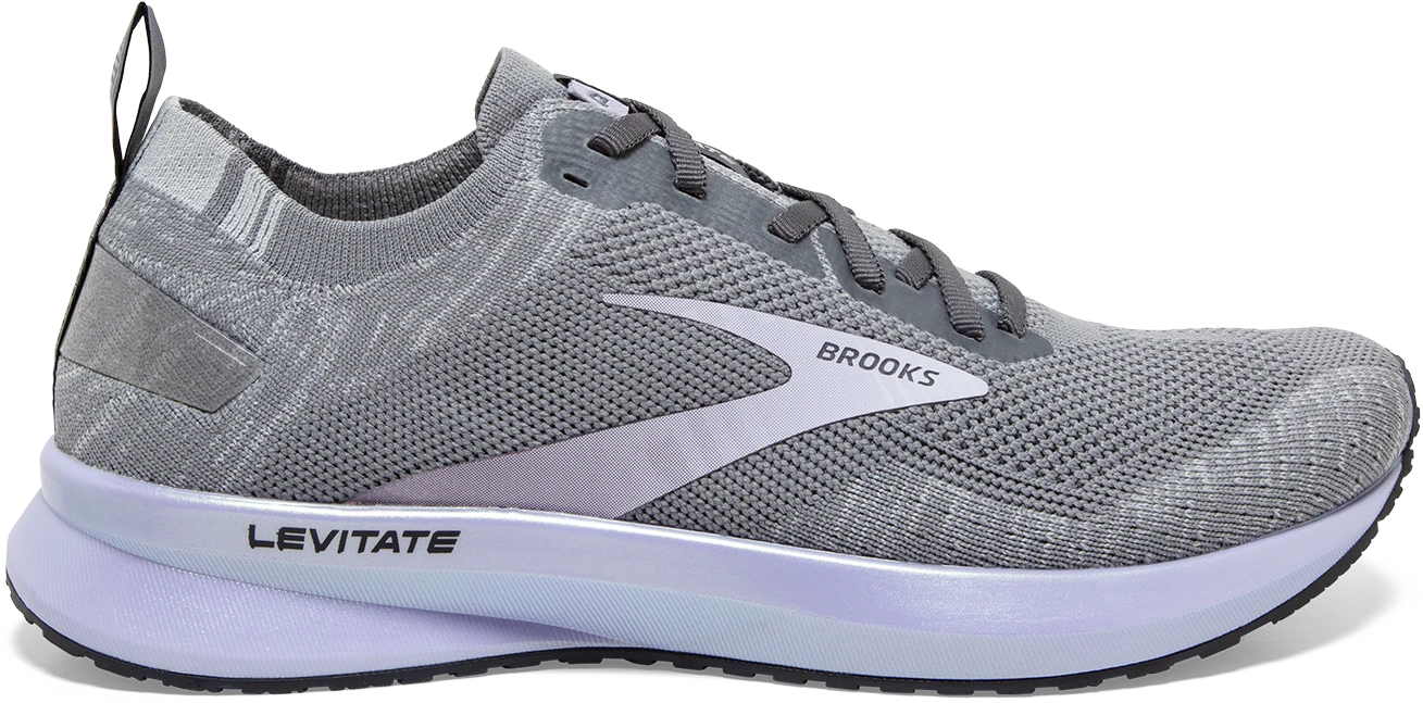 BROOKS Women's Levitate 4 (084 - Grey/blackened Pearl/purple) 1 BROOKS Women's Levitate 4 (084 - Grey/blackened Pearl/purple)