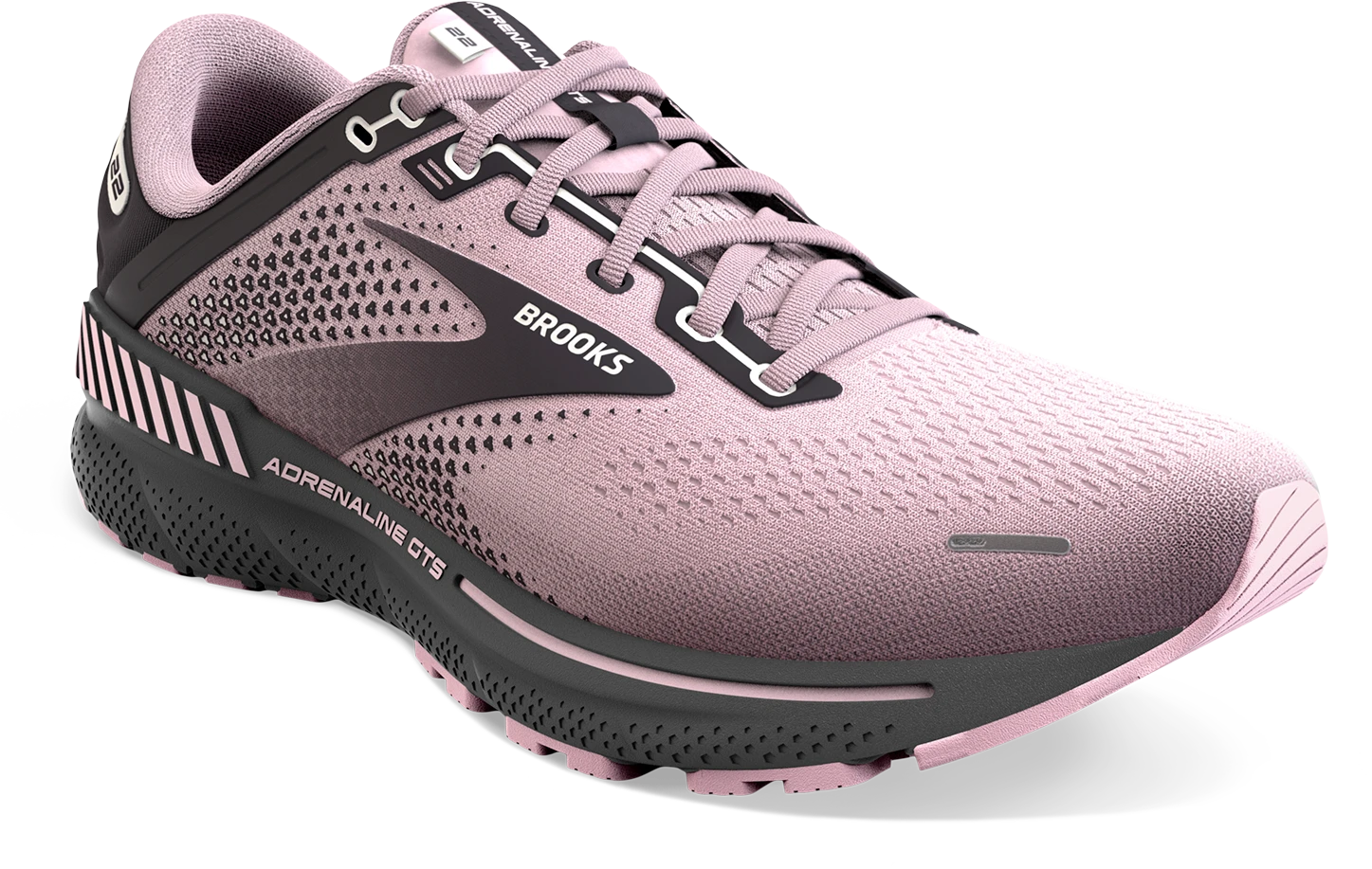 BROOKS Women's Adrenaline GTS 22 (678 - Pink/Blackened Pearl) 3 BROOKS Women's Adrenaline GTS 22 (678 - Pink/Blackened Pearl) - Image 3