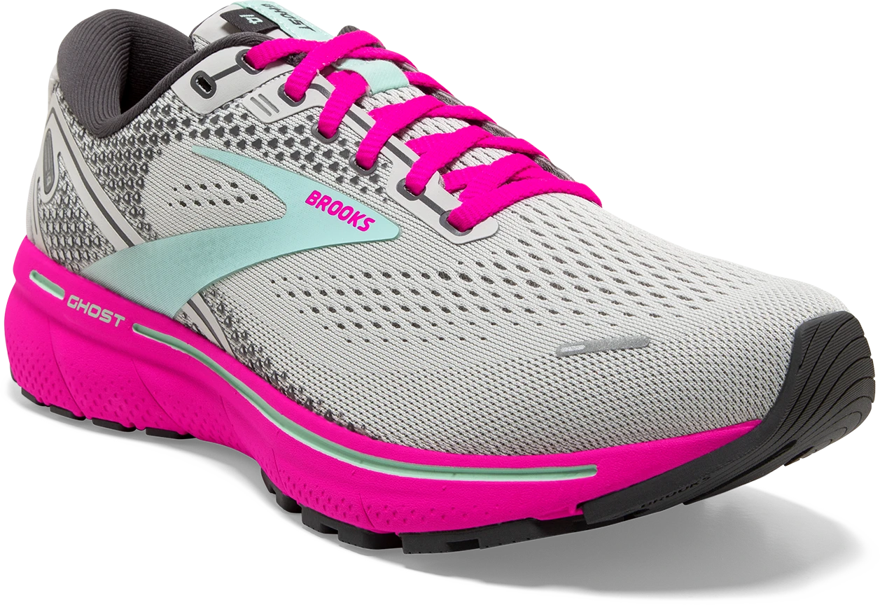 BROOKS Women's Ghost 14 (024 - Oyster/Yucca/Pink) 3 BROOKS Women's Ghost 14 (024 - Oyster/Yucca/Pink) - Image 3