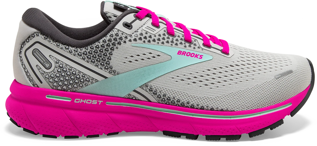 BROOKS Women's Ghost 14 (024 - Oyster/Yucca/Pink) 1 BROOKS Women's Ghost 14 (024 - Oyster/Yucca/Pink)