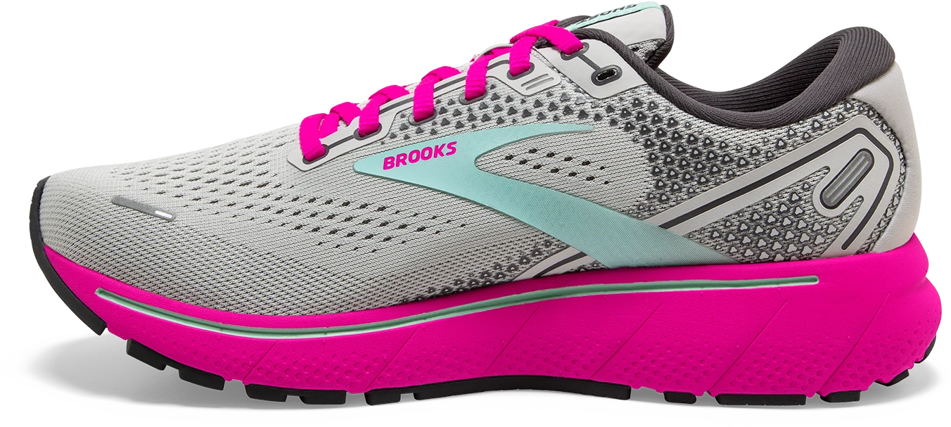 BROOKS Women's Ghost 14 (024 - Oyster/Yucca/Pink) 2 BROOKS Women's Ghost 14 (024 - Oyster/Yucca/Pink) - Image 2
