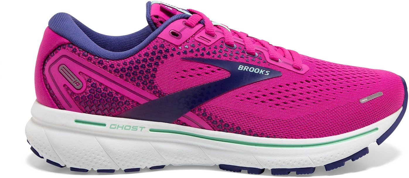 BROOKS Women's Ghost 14 (612 - Fuchsia/Yucca/Navy) 1 BROOKS Women's Ghost 14 (612 - Fuchsia/Yucca/Navy)