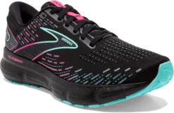 BROOKS Women’s Glycerin 20 (005 - Black/Blue Light/Pink) -Comfort Shoes Store 120369 005 A Glycerin 20