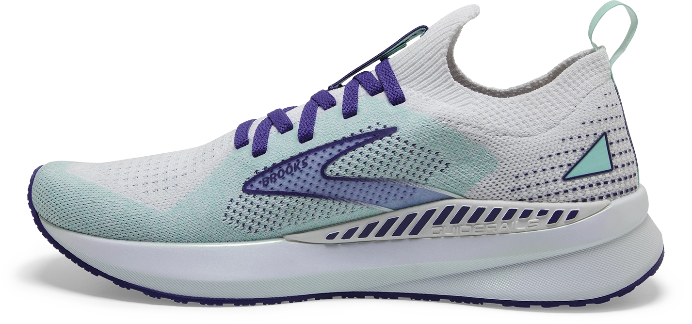 BROOKS Women’s Levitate Stealthfit GTS 5 (127 - White/Navy Blue/Yucca) 2 BROOKS Women’s Levitate Stealthfit GTS 5 (127 - White/Navy Blue/Yucca) - Image 2