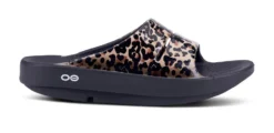 OOfos Women’s OOahh Limited Slide Sandal (Leopard)